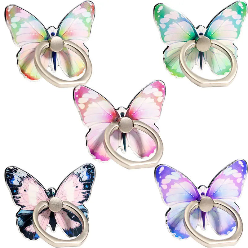 2/5pcs Beautiful Butterfly Phone Holder Suitable Mobile Phone Ring Holder Phone Accessories Stand
